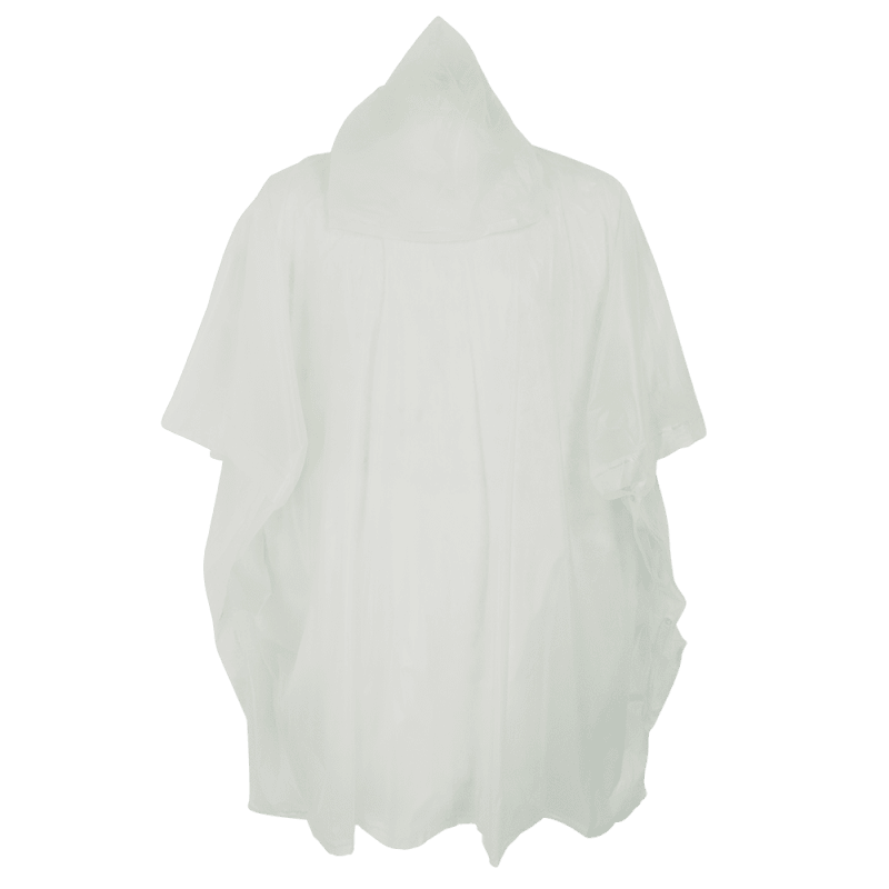 Economy Clear PVC Rain Poncho with Hood - RCP810