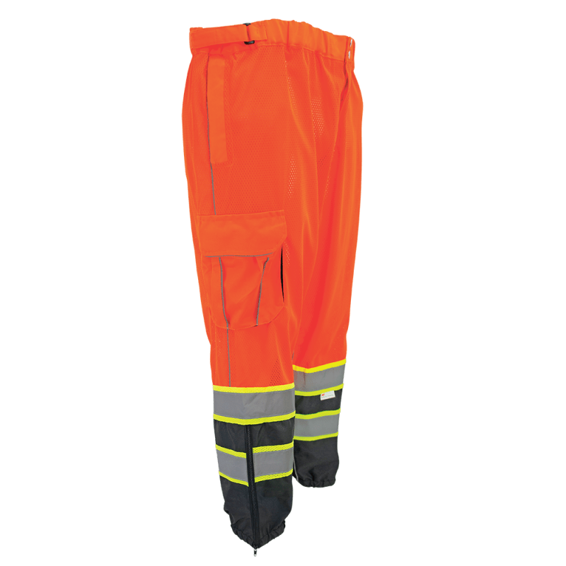 FrogWear® HV Premium Lightweight Breathable Orange Safety Pants - GLO-99P