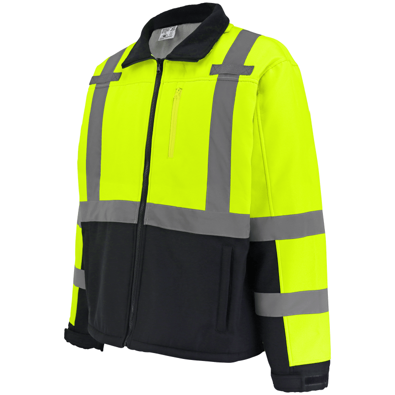 FrogWear® HV Premium Fleece-Lined Softshell Jacket - GLO-SJ1