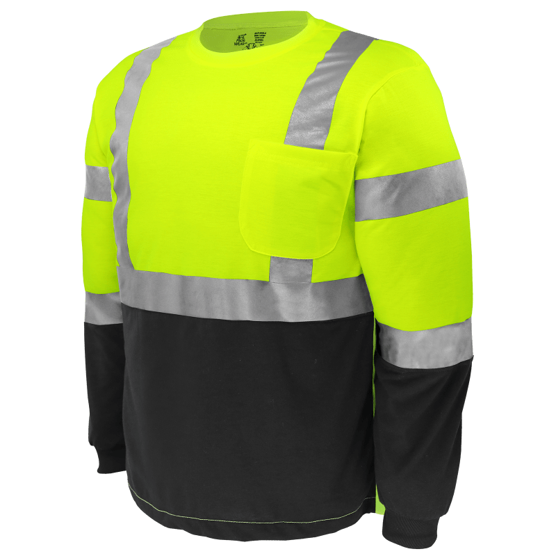 FrogWear® HV Self-Wicking High-Visibility Long-Sleeved Shirt with Reflective - GLO-008LS