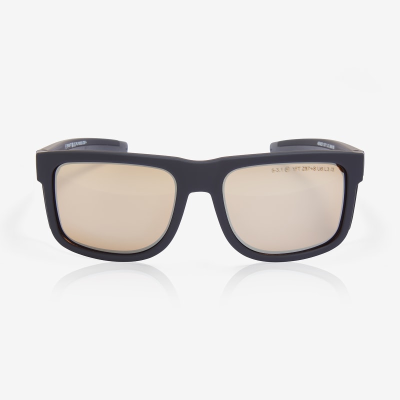 Navigator™ Antique Mirror Anti-Fog Lens, Matte Black Frame Safety Glasses - RLY00525