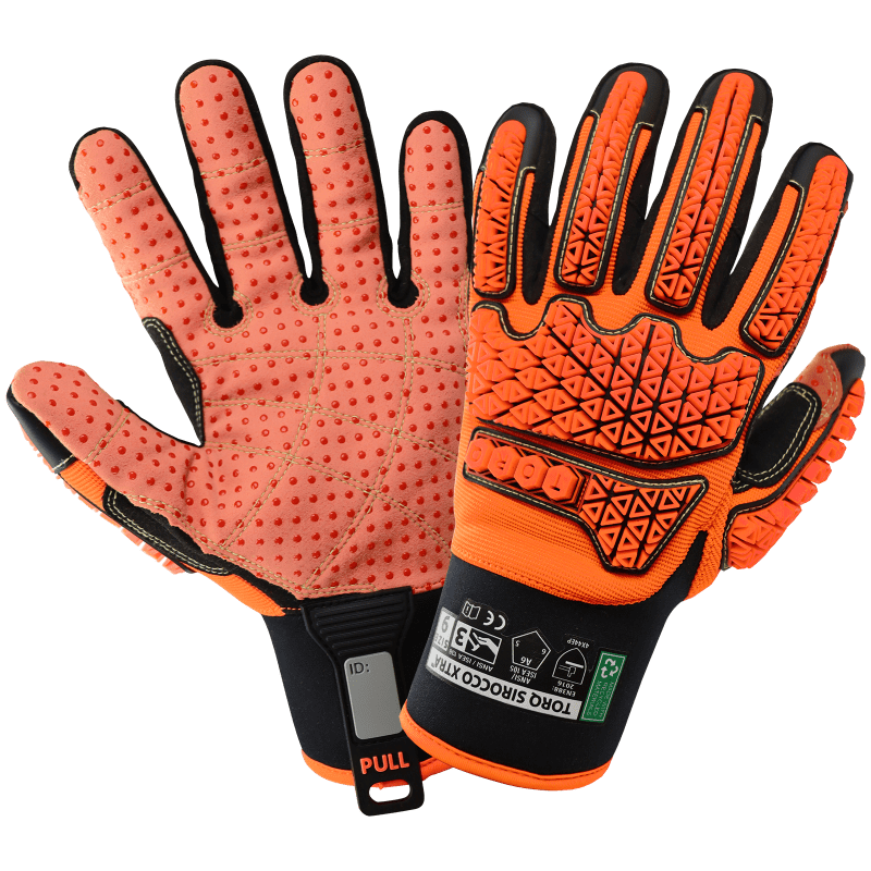 Torq Sirocco Xtra™ High-Visibility Multi-Hazard Oil and Gas Gloves with an Aralene® Lined Synthetic Leather Palm - SKG00121G