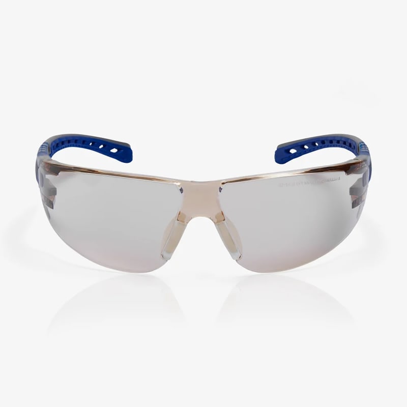 Stream Evo™ Eco LED Anti-Fog Lens, Gray and Blue Frame Safety Glasses - RLY00390