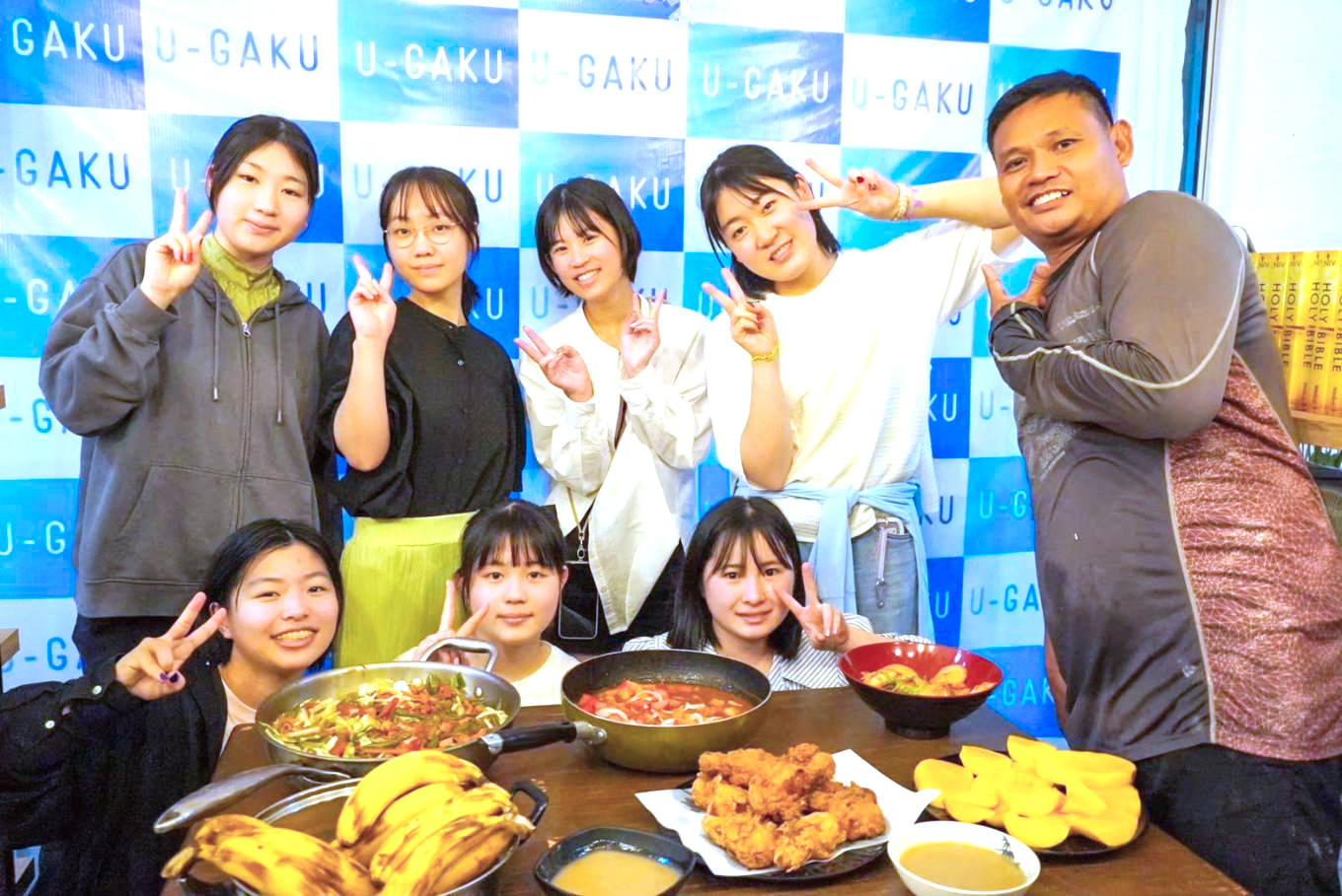 U-GAKUセブ校で提供されるフィリピン料理と日本食を取り入れた食事