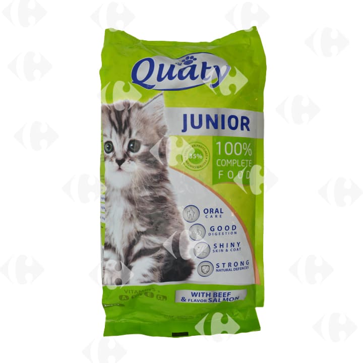 Croquettes pour chat Junior au poulet, aux carottes avec du lait CARREFOUR