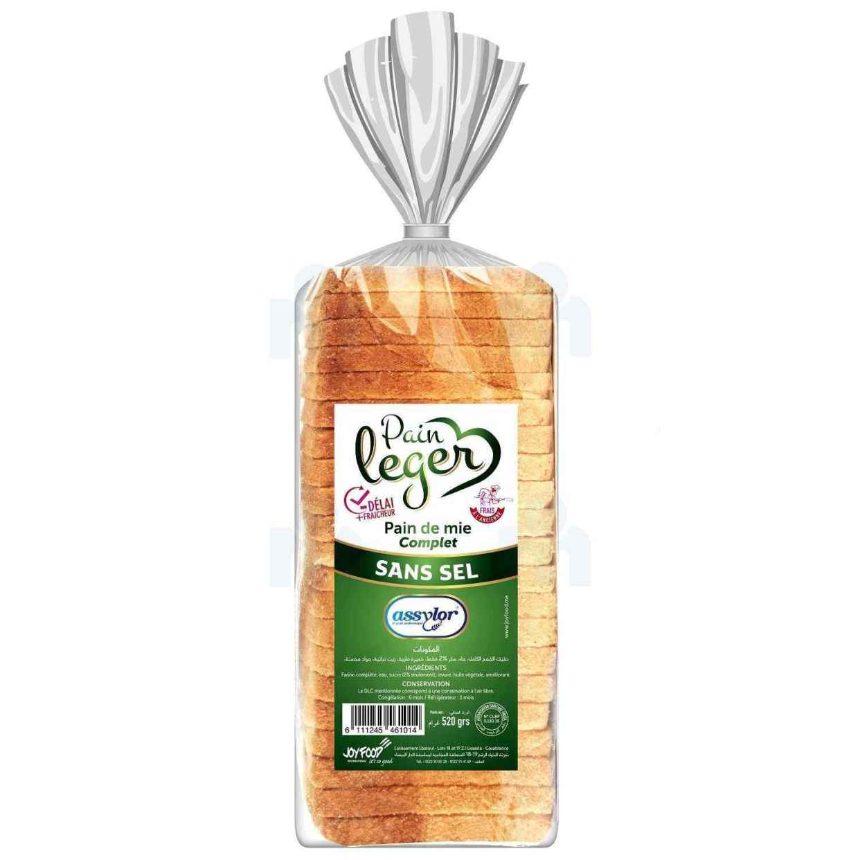 Pain de mie complet Maxi Assylor 480g