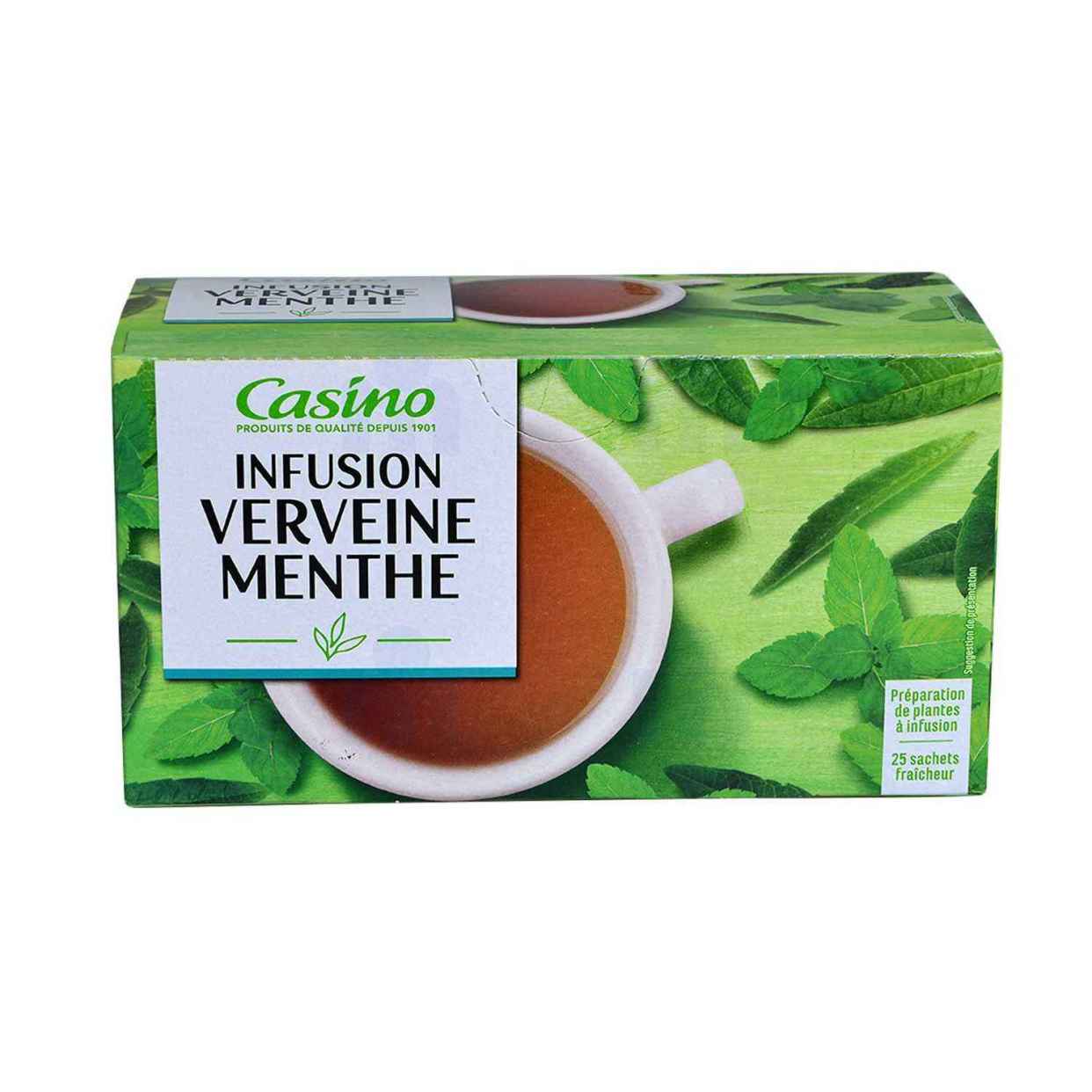 CASINO Thé vert Aromatisé à la menthe 25 sachets - 40g