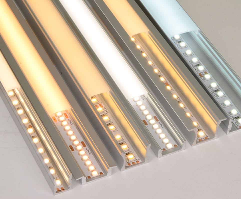 How to mount LED strip to aluminium profile and how to achieve linear  effect 