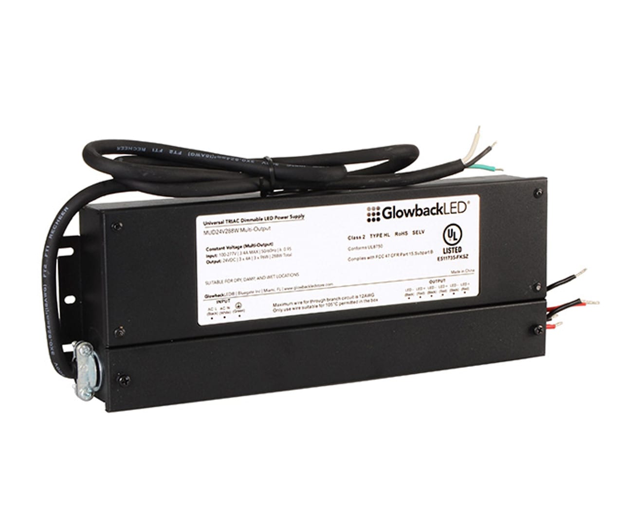 24V 288W 3x96W Multi Tap Power Supply/Driver for LED Light