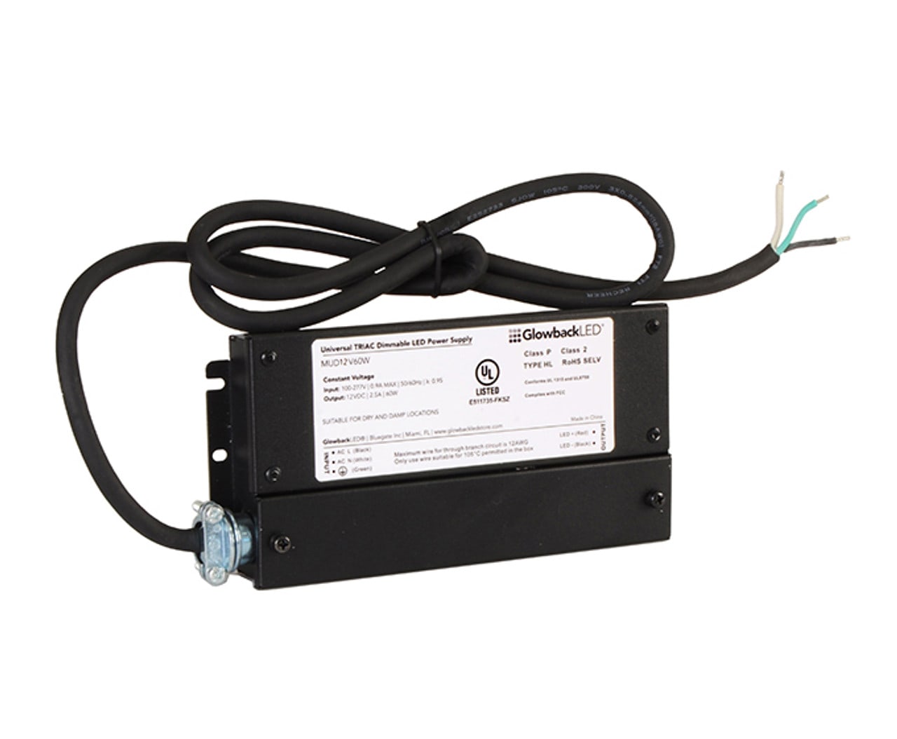 12V 60W Phase Dimmable Power Supply for LED Light Fixtures