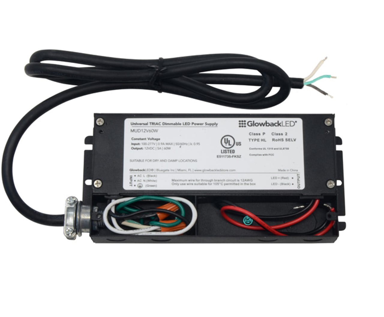 LED Switching Power Supply - DiodeDrive® Series - 60-100W Enclosed Power  Supply - 12V