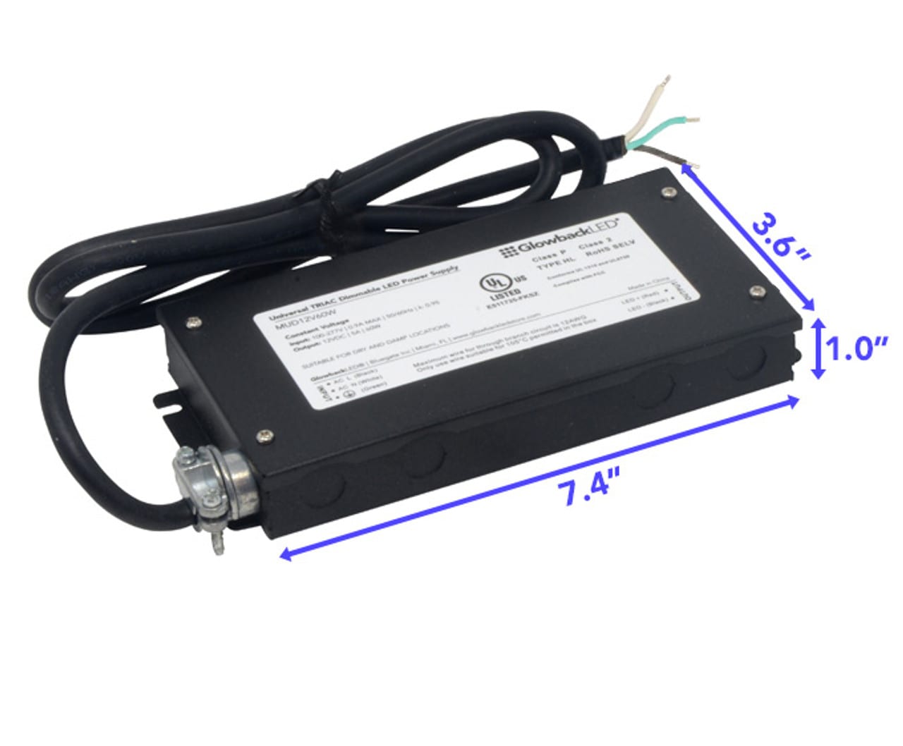 12V 60W Phase Dimmable Power Supply for LED Light Fixtures