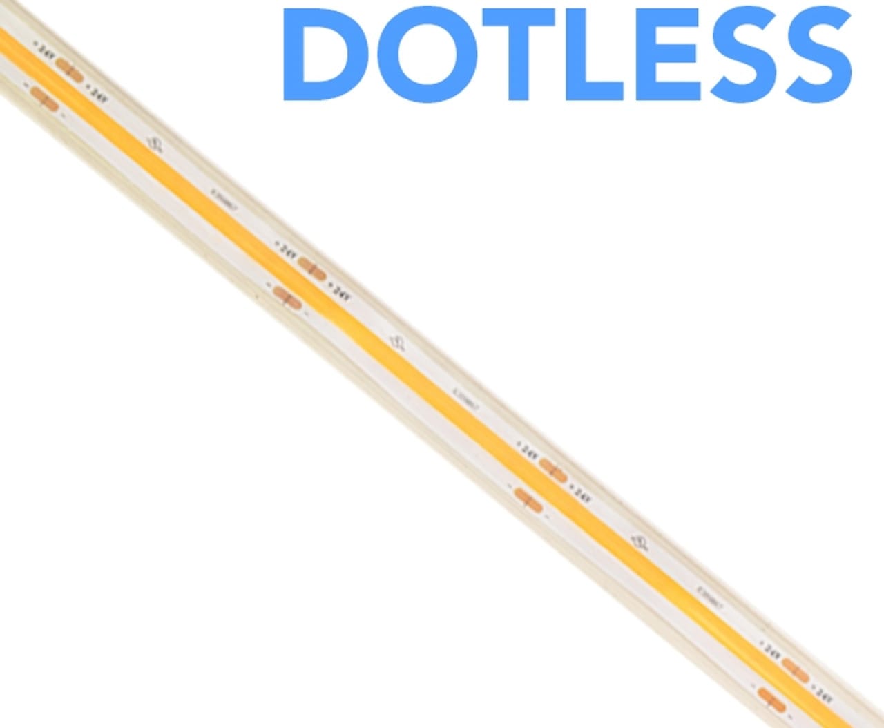 UL Listed 24V Flexible Waterproof COB DOTLESS Flexible LED Strip with IP-67  Rating Suitable for Outdoor Use