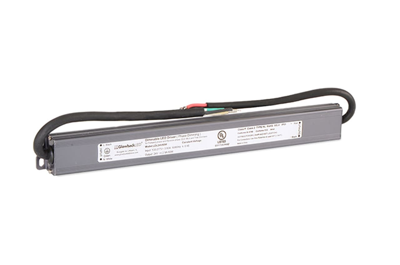 24V 60W Slim Linear Waterproof Dimmable IP65 LED Power Supply for LED Strip  Lighting