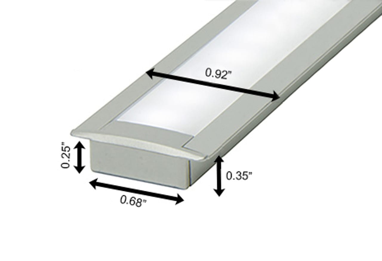 Recessed LED Aluminum Channel With Flange For 12mm LED Light Strips