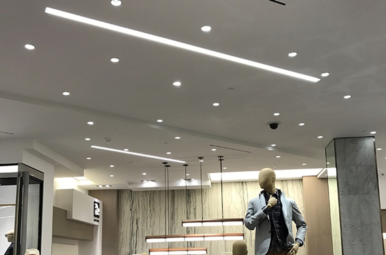 Recessed linear led lighting residential shop