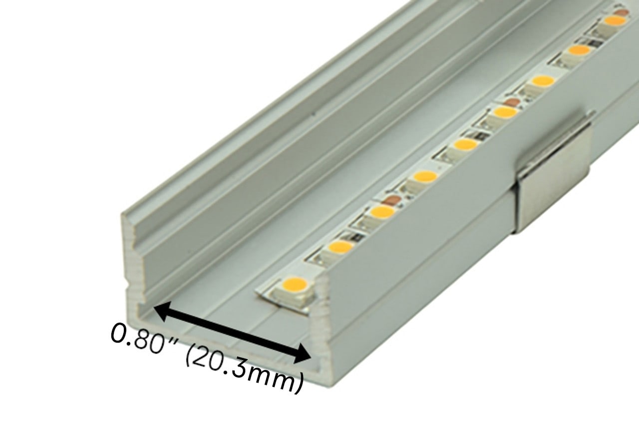 Slim Low Profile LED Aluminum Profile O for slim linear LED strip lighting