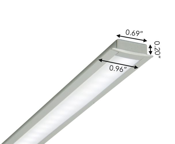 3ft-4ft | 1/2 Inch Recessed LED Bar "C" for Cabinets 3ft-4ft | 1/2 Inch Recessed LED Bar "C" for Cabinets
