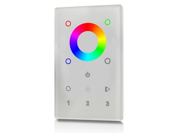 O M N I RF Wireless 3-Zone Glass Touch Panel Controller for RGB/RGBW LED Strips