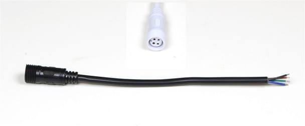 WATERPROOF CONNECTOR CABLE 4PIN FEMALE BLACK