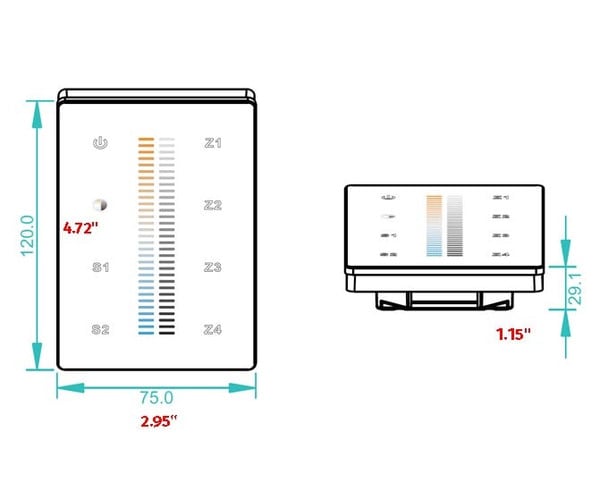 O M N I RF Wireless Glass Touch Panel Controller for LED Strips | Color and Color Temperature Adjustment