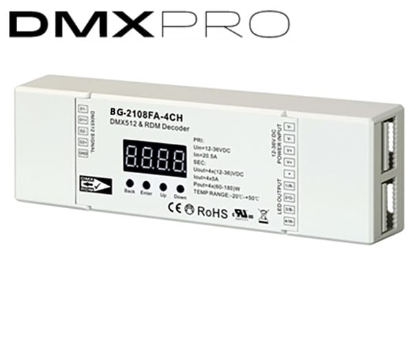 DMX Decoder RDM 4Channel 5A Output