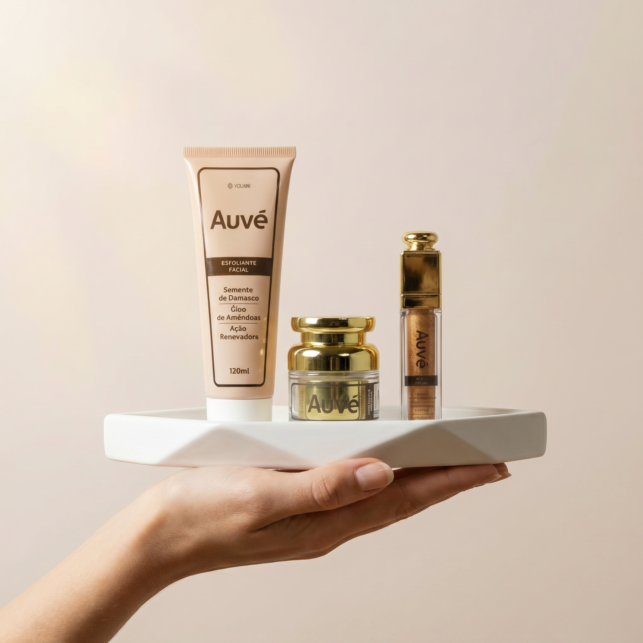 Linha Auvé de skin care Veluni
