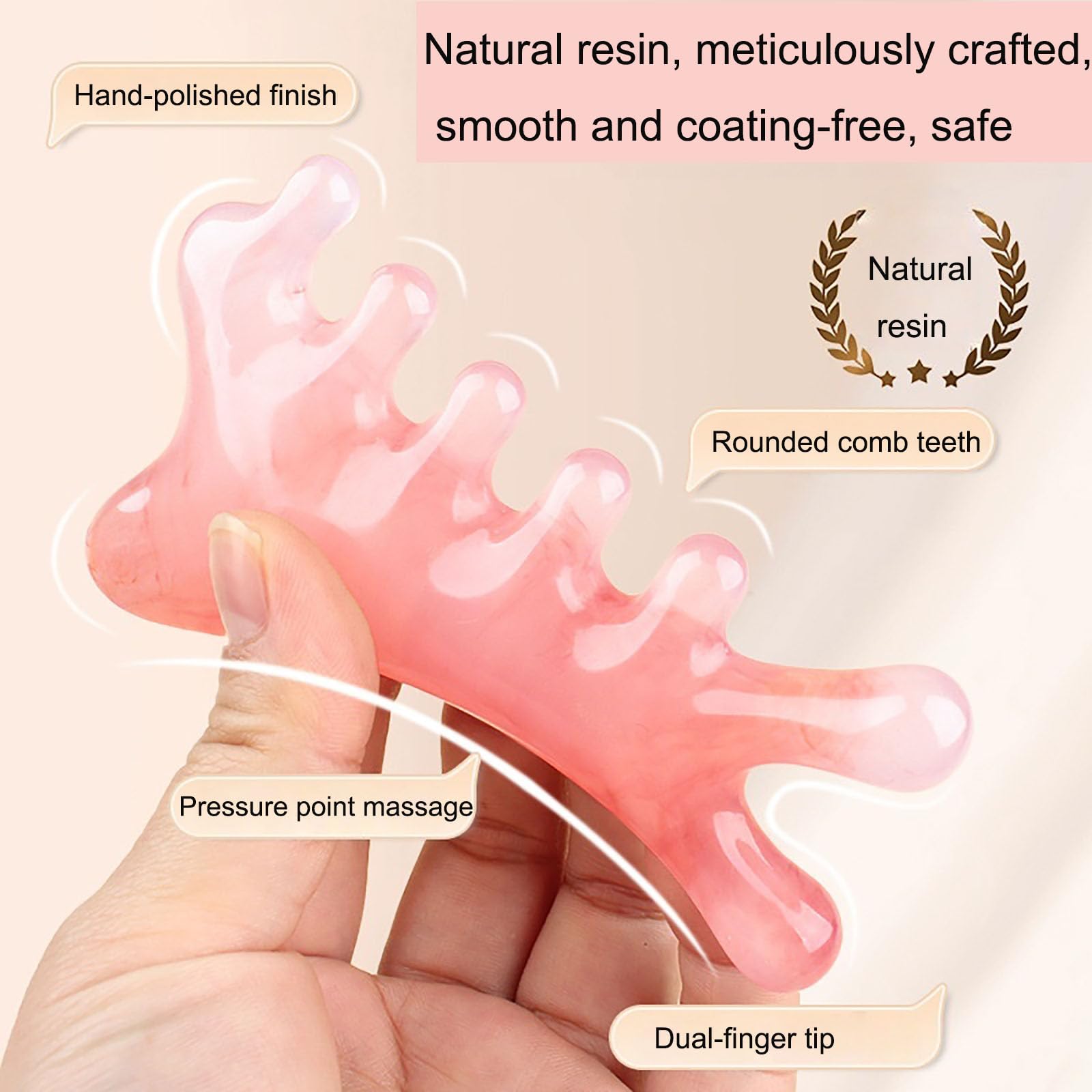 4-in-1 Clear Gua Sha Board Facial Roller Massager Tools Resin Guasha for Women's Body Nose Skin Care Relaxing Muscle Tensions Jade Roller-4