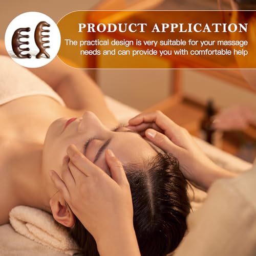 Multifunctional Scalp Resin Massage Comb for Hair Loss and Scalp Treatment Scraping and Unblocking Meridians Comb Portable Wide Tooth Wooden Comb-4