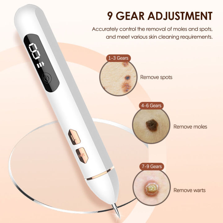 9 Level Skin Body Spot Wart Tag Tattoo Removal Pen Black Pore Dark Spot Remover Needle Remover Point Pen Facial Skin Care