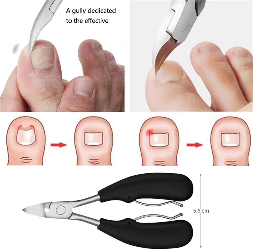 Nail Clippers Toe Nail Clippers Nail Correction Thick Nails Ingrown Toenails Nippers Cutters Dead Skin Dirt Remover Pedicure Care Tools-3