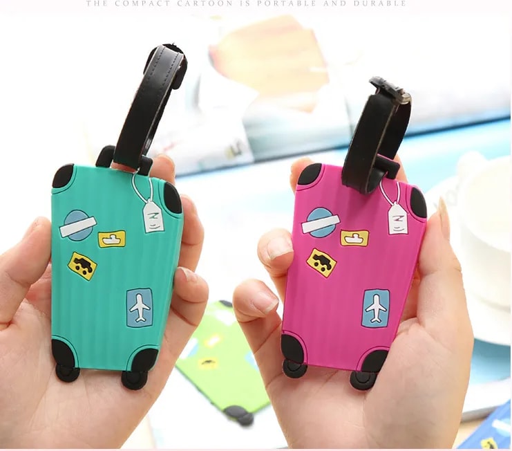Cute Luggage Tags Fashion 3D Soft Rubber Personalized Suitcase Tags with Unique Designs Novelty Travel Tags for Suitcases Backpacks Bags Assorted Colors Easy Identification-1