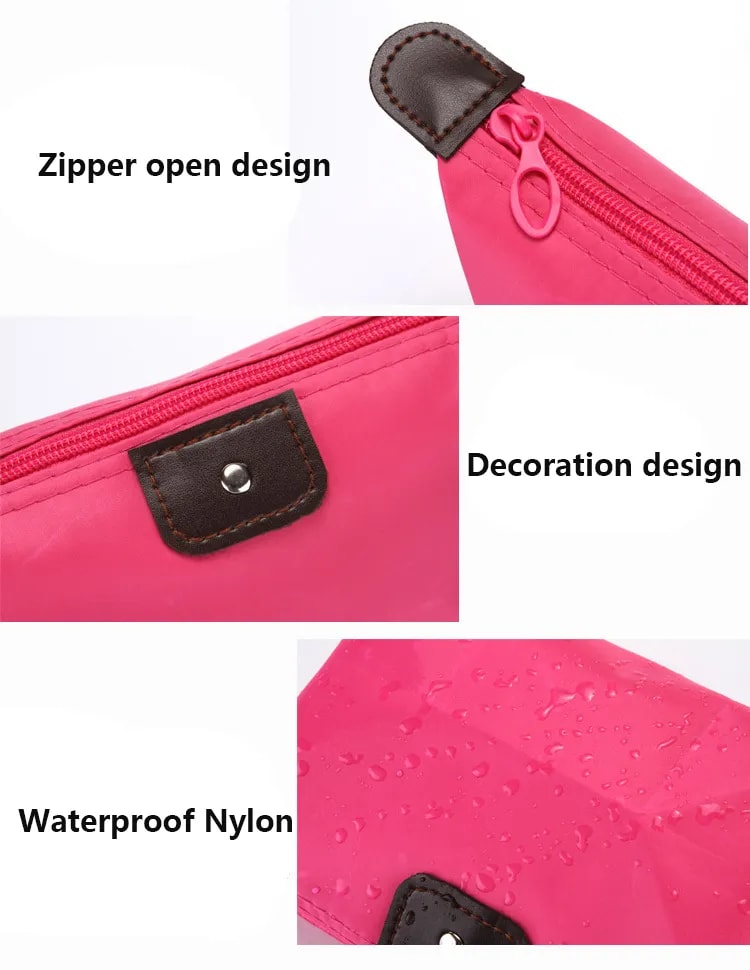 Portable Small Cosmetic Case with Zipper Makeup Organizer Waterproof Nylon Toiletry Pouch Mini Cosmetic Bags for Beauty Travel-4