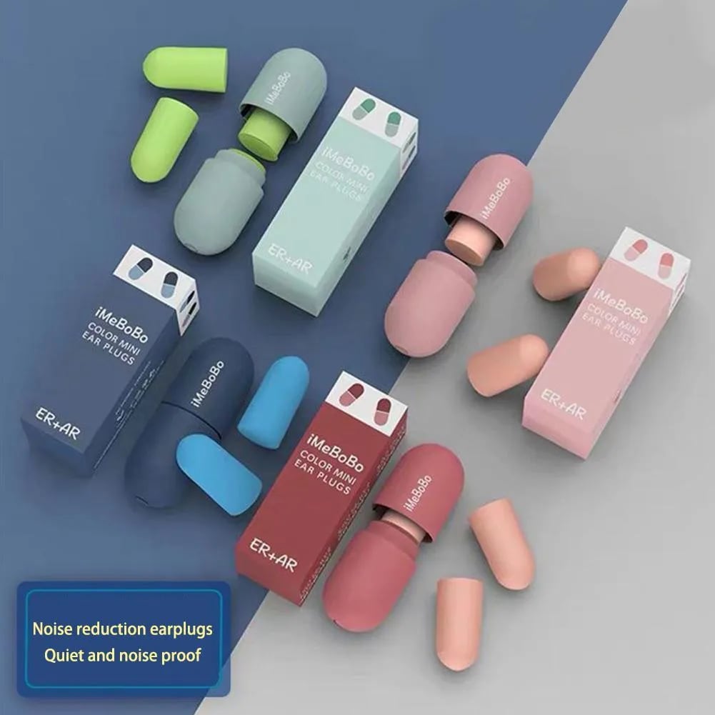 Noise Reducing Sleeping Ear Plugs Soft and Comfortable Super Soundproof Anti-Noise Capsule Earplugs Slow Rebound Memory Foam Safety Ear Plugs
