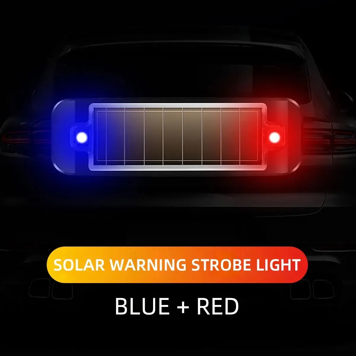 Mini LED Solar Power Car Flash Warning Light Night Security Simulated Alarm Wireless Anti-Theft Caution Lamp Flashing Dummy Alarm Lamp