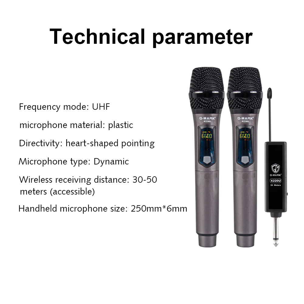 G Mark X220u Uhf Karaoke Microphone Rechargeable Wireless Microphone Handheld 741416158526 Ebay