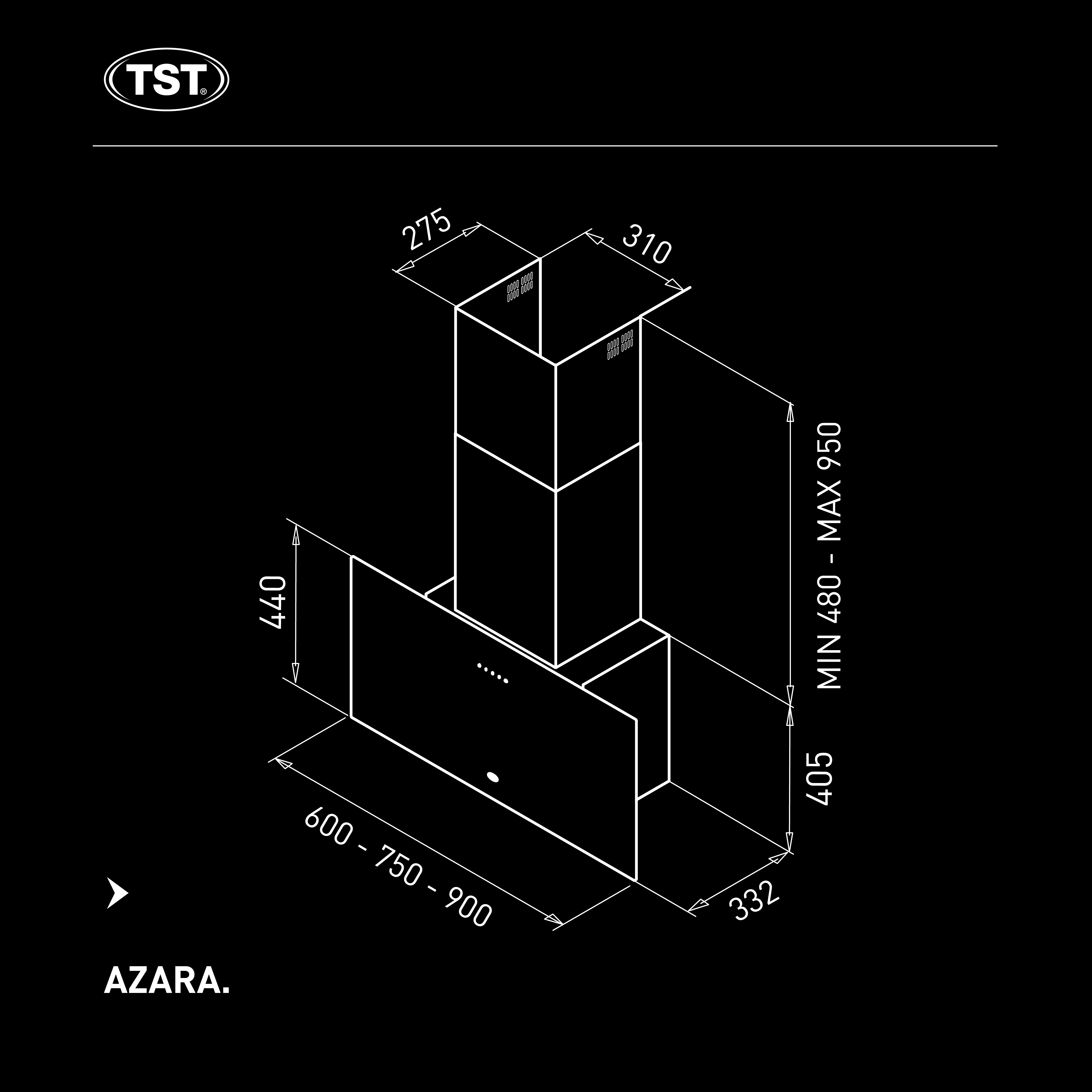 campana azara 60cm tst