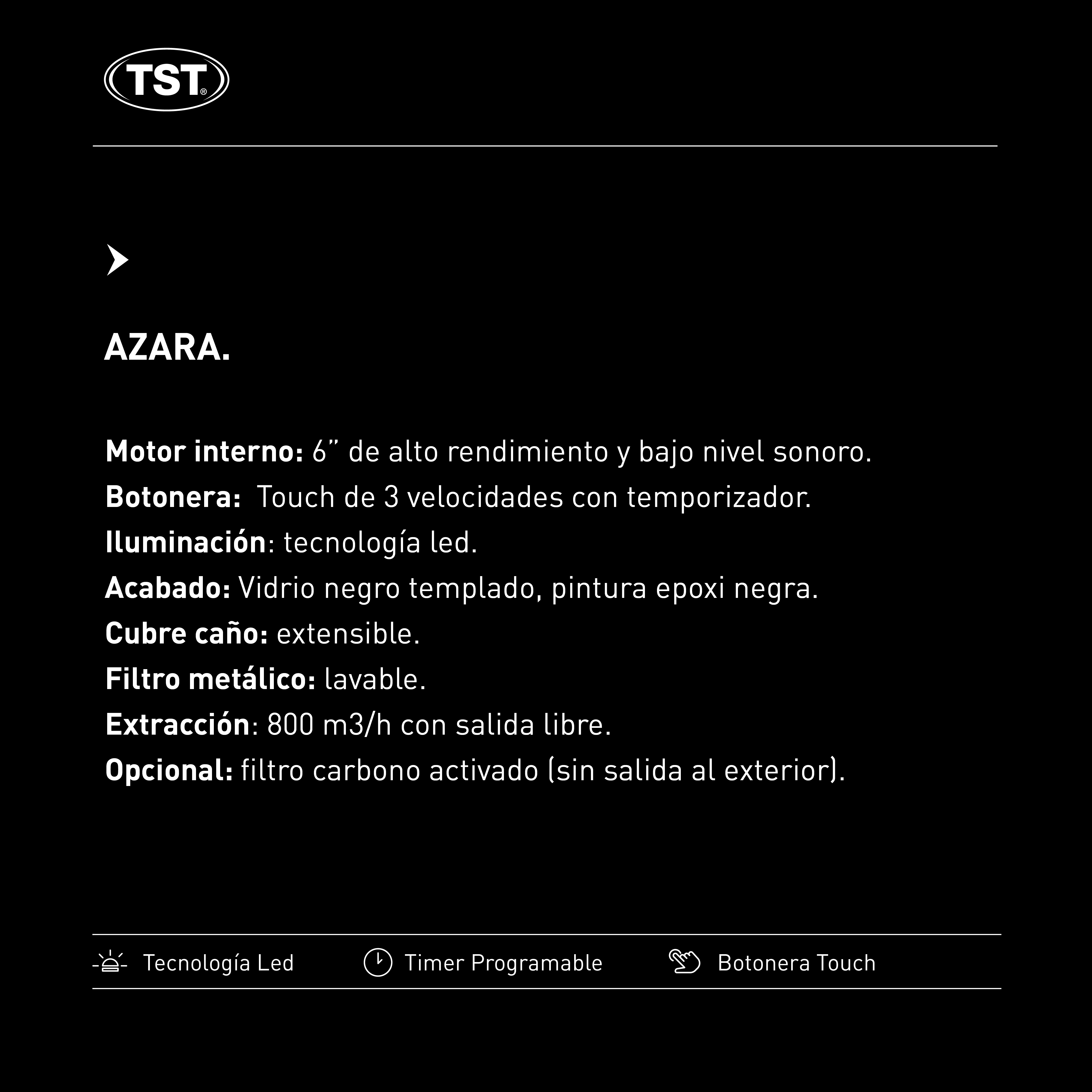 campana azara 60cm tst