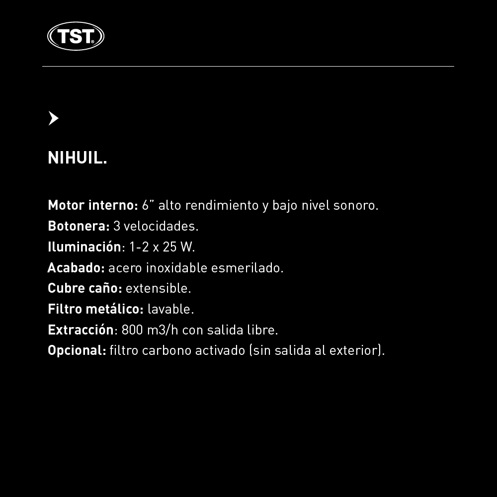 campana nihul 60cm tst