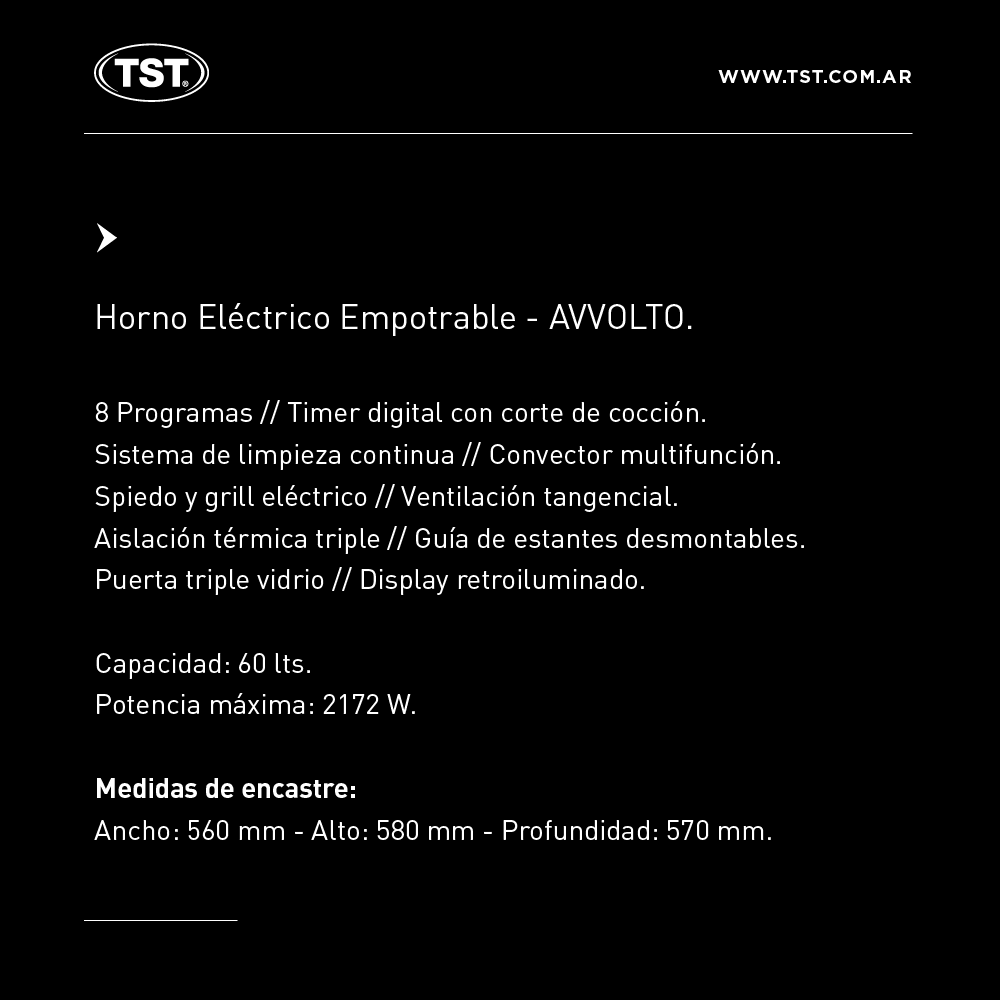 horno electrico avvolto tst