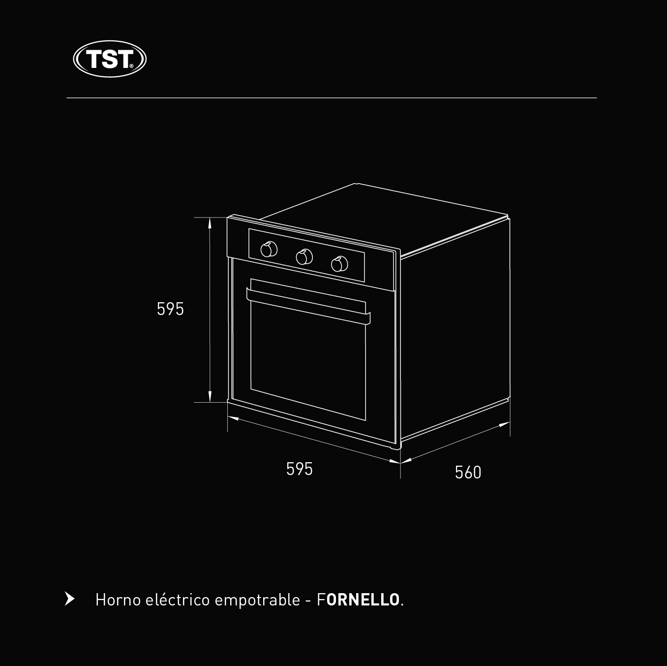 horno electrico fornello tst