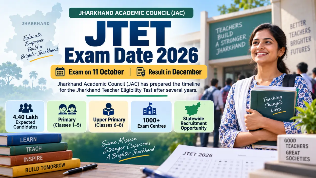 JTET Exam Date 2026 Out: Check JAC Schedule, Pattern, Syllabus & Full Guide for Level 1 & Level 2
