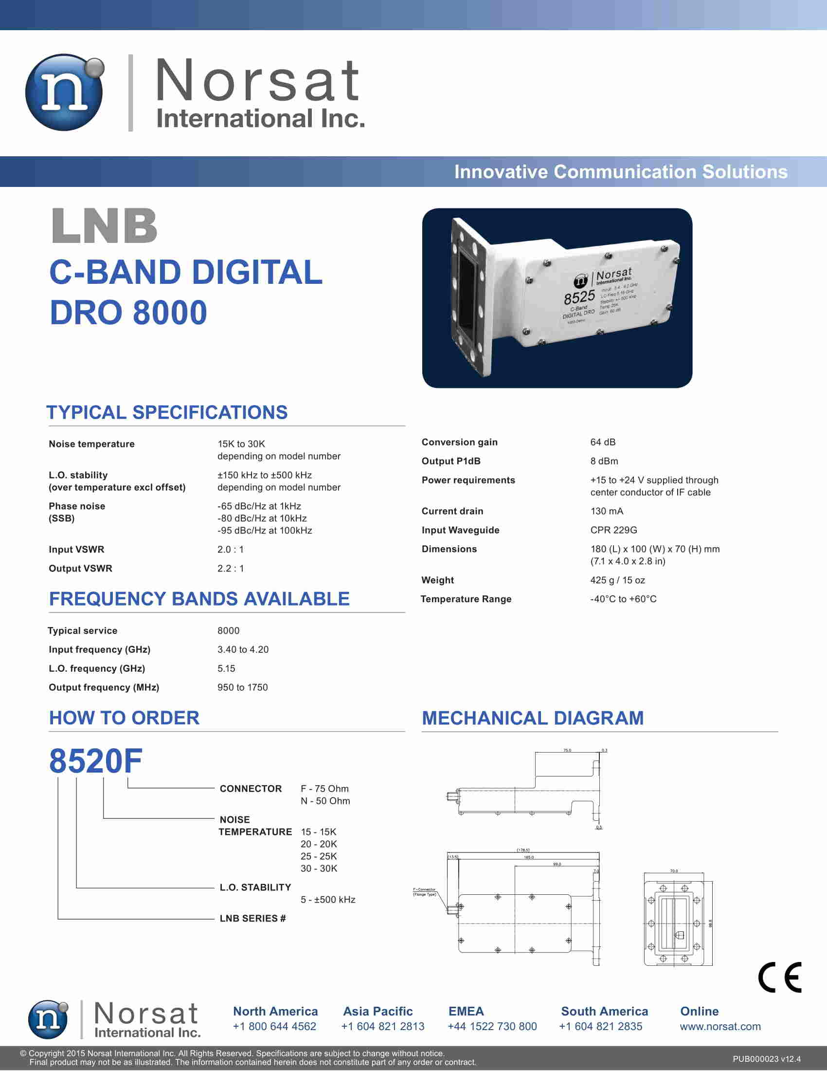 jual LNB C Band Norsat DRO