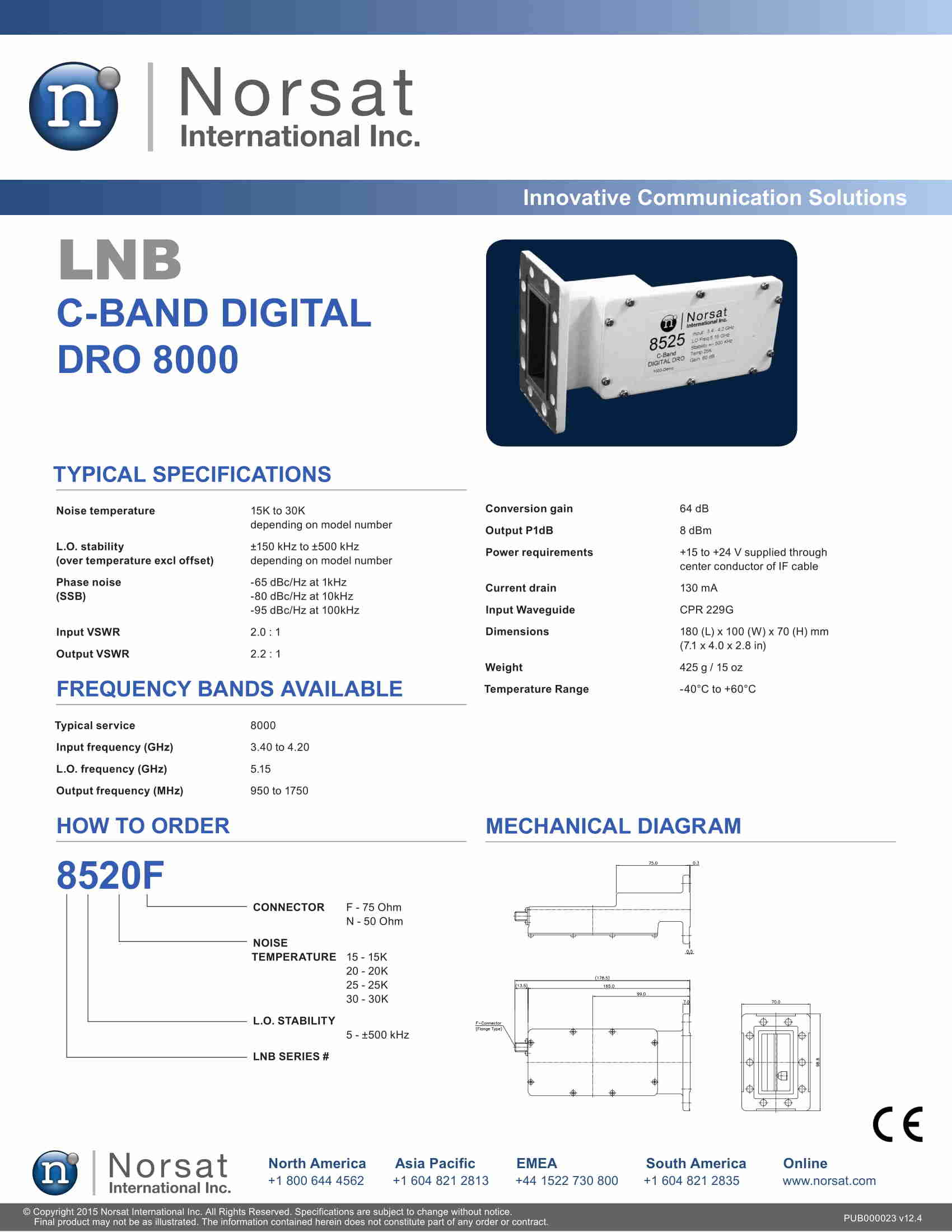 LNB C Band Norsat DRO