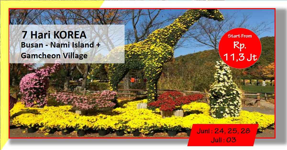 7D GAMCHEON VILLAGE - Seoul Busan - Nami ISland Juni - Juli 2020