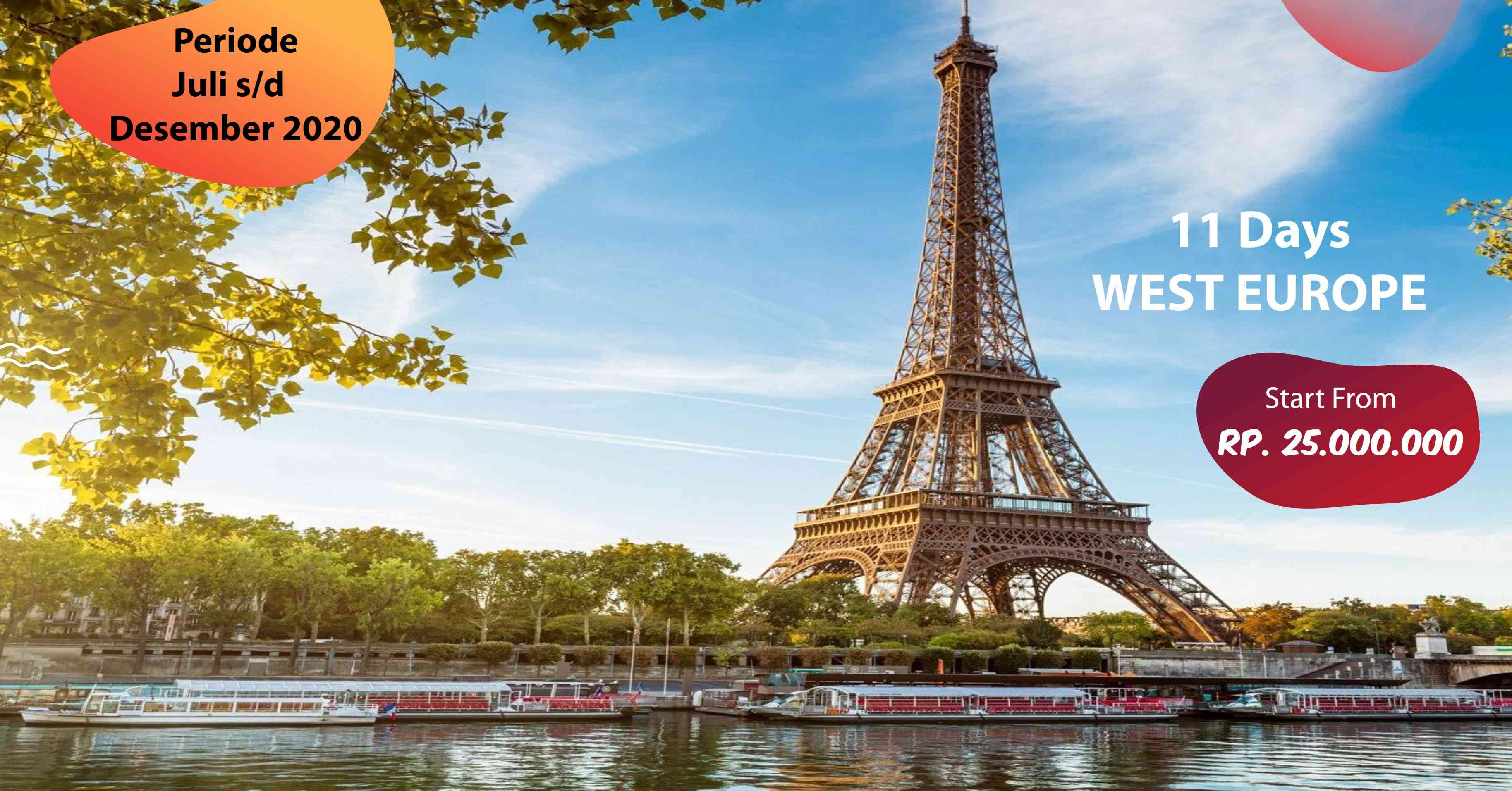 11D WEST EUROPE JULI - DESEMBER 2020