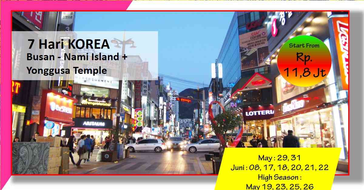 7D YONGGUNGSA TEMPLE -+ Seoul Busan - Nami Island May - Juni 2020