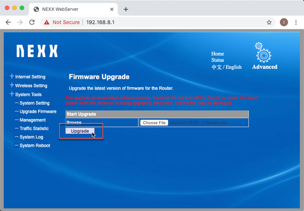 wt3020 firmware upgrade