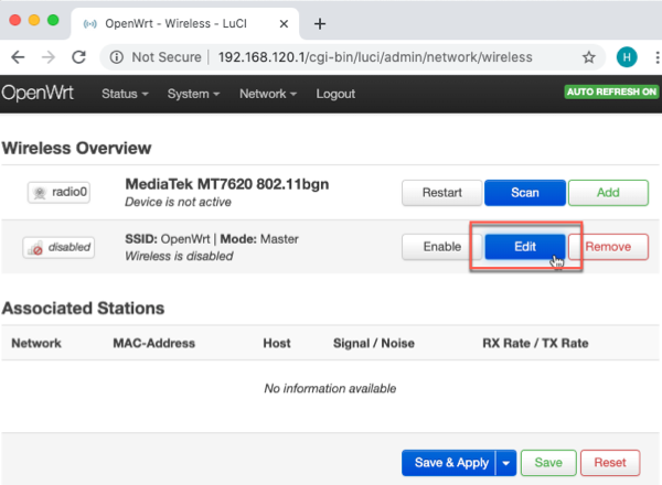 OpenWrt Wireless Edit