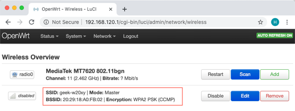 OpenWrt New IP